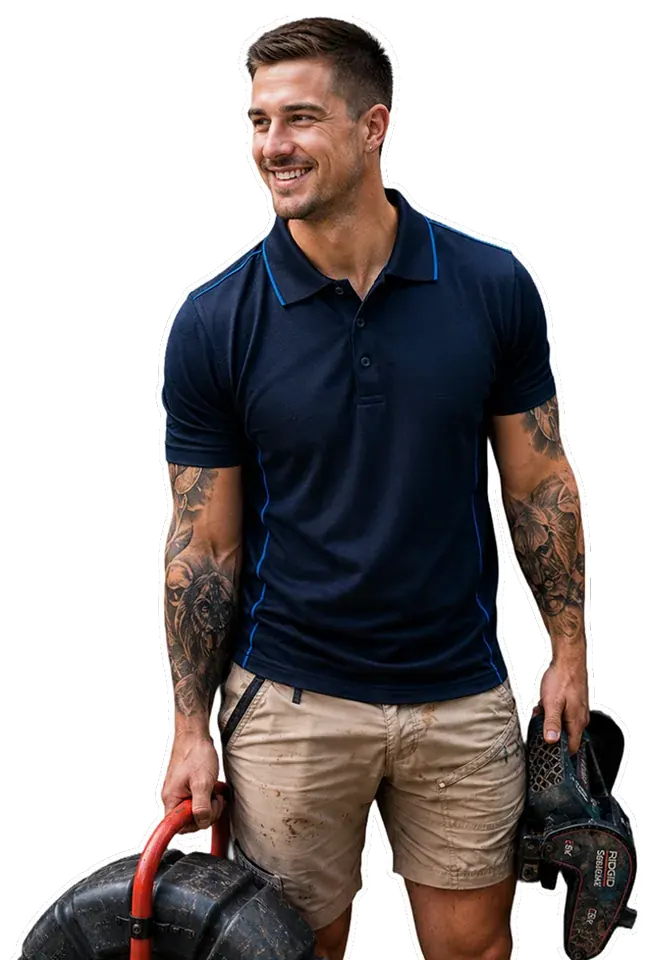 A licensed Mosman plumber with his tools